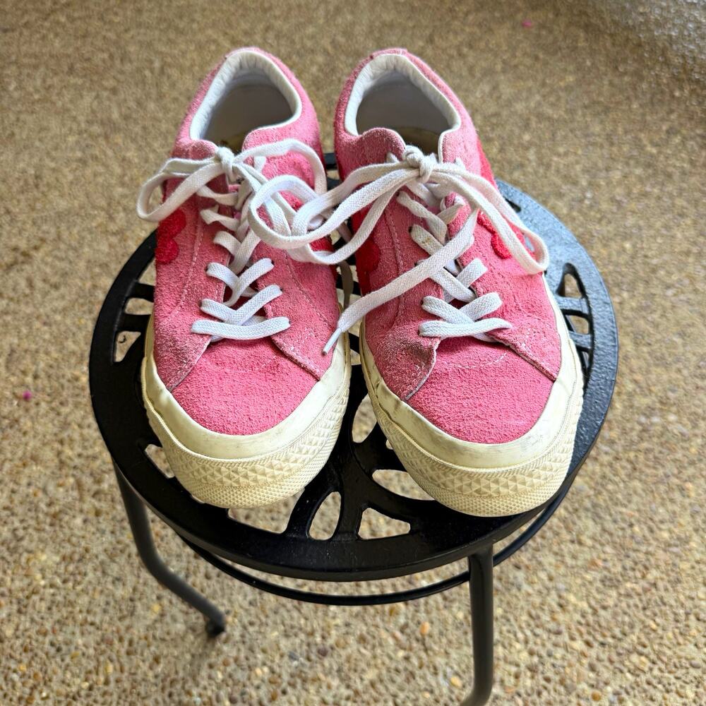Converse Golf le Fleur Limited Edition Pink Suede Low Top Sneakers US 9